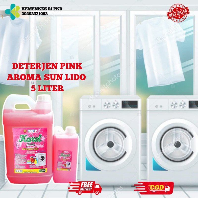 Deterjen Cair Laundry 5 Liter Wangi Tahan Lama – Karel Jhon Sun Lido Pink