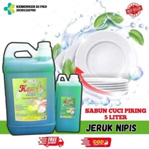 Sabun Cuci Piring 5 Liter – Anti Minyak & Wangi | Karel Jhon Jeruk Nipis