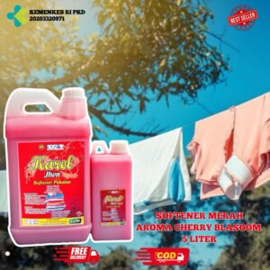 Softener Laundry 5 Liter – Pelembut & Pewangi Tahan Lama Karel Jhon Cherry Blossom Merah